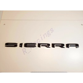 GMC 3PCS NEW GLOSS BLACK 2019+ UP GMC SIERRA LETTER EMBLEM 1500 2500 3500 AT4 DENALI