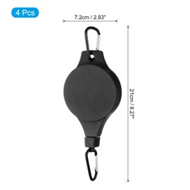 PATIKIL Plant Hanger, 4 Pcs Pulley Retractable Hanging Flower Basket Hook Indoor and Outdoor Plant Pots Holder, for Planters, Flower Basket, Wind Chimes, Lanterns, Bird Feeders, Black