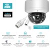 MWRCTV 8MP PoE IP 4K Dome Camera with Microphone/Audio, IP