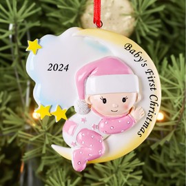 2024 Christmas Tree Decorations Christmas Ornaments Moon Themed Christmas Bauble - Baby Ornament