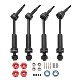MEUS RACING Steel Front Rear Drive Shaft CVD Driveshaft Kit ONLY for Traxxas New Slash/Hoss/Jato/Rustler/Stampede 4X4 with 9080 Extreme Heavy Duty Upgrade Kit (for New 4x4)