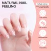 Puntas de uñas extracortas almendradas de cobertura completa - 216