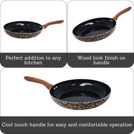 IMUSA 8in Talavera Nonstick Ceramic Frying Pan Skillet, PFAS-Free