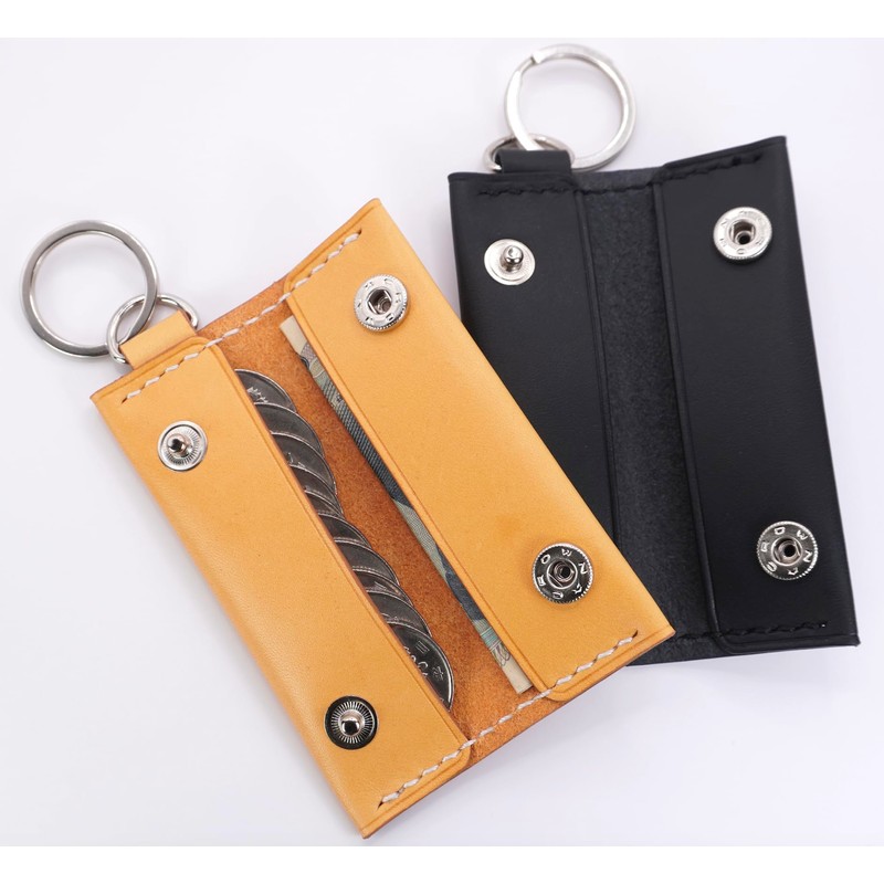 Key Chain, Coin Case, Genuine Leather, Coin Purse, Cowhide Leather,
