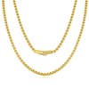 TUNGSTORY 4mm 18K Gold Filled Box Chain Necklace for Men