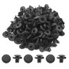 100Pcs Black Plastic Rivets Retainer Clip Bumper Fender