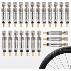 Uni-Fine Pack of 20 Professional Bicycle Valve Adapters, French Valve Replacement Road Bike Valve Bicycle Valve Adapter for Bicycle Repair