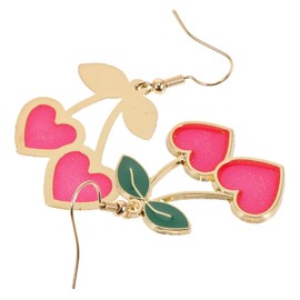 FOMIYES 1 Pair Cherry Earrings for Women Dangle Earrings for Teen Cute Fruit Design for Parties Weddings and Daily Wear Hypoallergenic and Durable