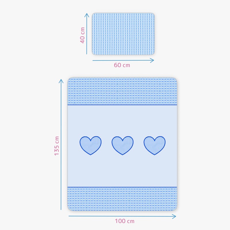 Baby Comfort 2 Pcs Kids Cotton Duvet Cover Pillowcase Bedding