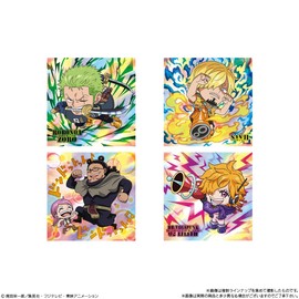 BANDAI Niformeshon One Piece Great Pirate Sticker Wafers LOG.13 Wafers (Baked Confectionery) Food Toy [BOX Sale/Set of 20 pieces]