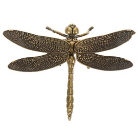 BESTOYARD Home Decor Dragonfly Figurines Copper Animal Statues Chinese Statue Antique Tea Pet Vintage Dragonfly Sculpture Decor Micro Landscape Ornament Office Desk Decor