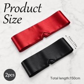 Satin Eye Mask for Sleeping Silk Blindfold Satin Sleep Mask Comfortable Blindfold for Adults Couples Adjustable Blackout Eye Cover for Women Men Travel Meditation Valentine's Day Gift