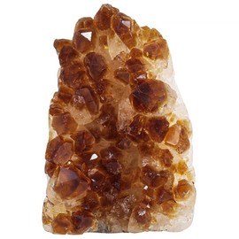 dssmboom Natural Raw Citrine Crystal Cluster Mineral Specimen for Meditation and Chakra Balancing, Decorative Feng Shui Stone Citrine Geode Cluster for Wealth, 201g-300g