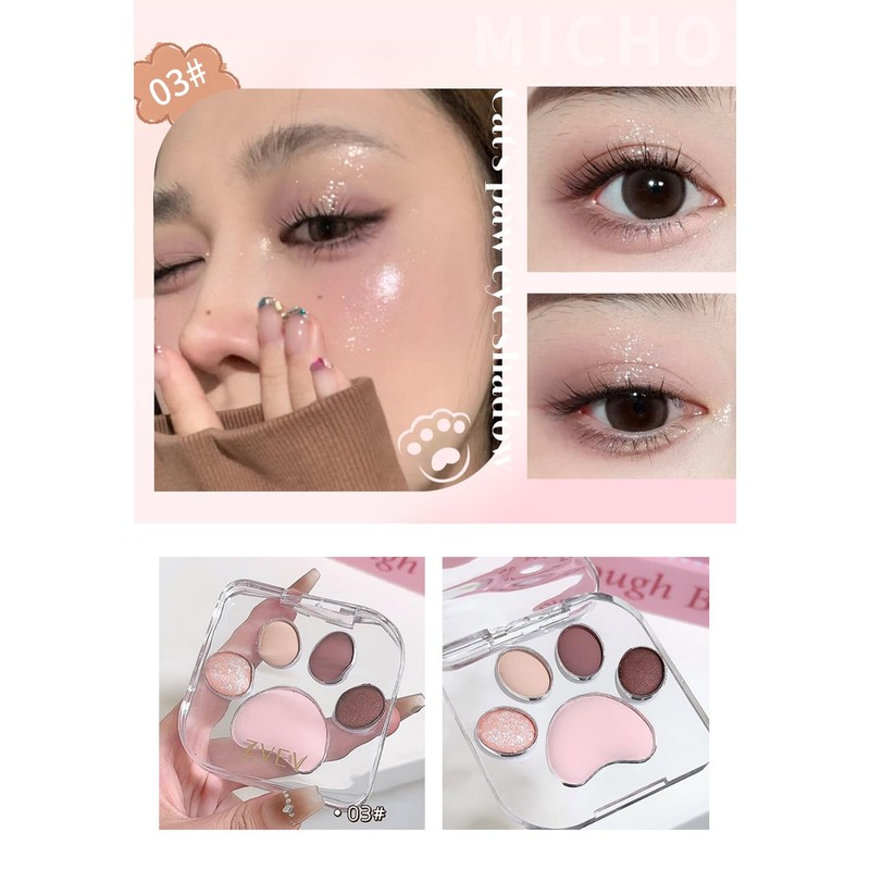 MICHO Eye Shadow Palette, Cat, 5 Colors, Eye Makeup, Eyeshadow,