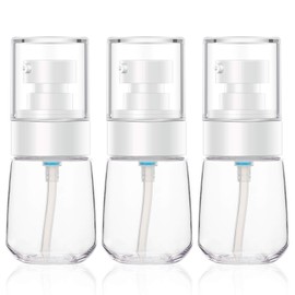 3 Piece 30ml Dispenser Bottle Set for Essence Shampoo Conditioner, Empty Refillable Pressed Pump Bottle, Cosmetic Container, Transparent