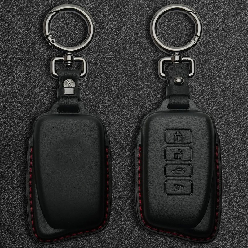Tukellen for Lexus Leather Key Fob Cover with Keychain Compatible