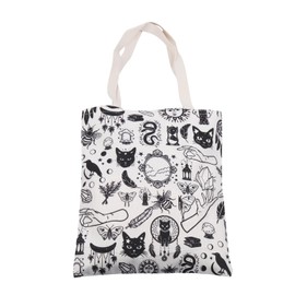 JXGZSO Witchcraft Themed Gift Witchy Tote Bag Pagan Wiccan Gift Witch Handbag Witch Stuff Tarot Cards Crystals Shoulder Bag, Witchy Tote Bag, Large