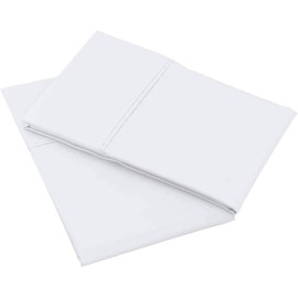 100% Egyptian Cotton, Pillow Cases Standard Size, Percale Pillowcases, Pillow Covers, Stitch Bedding Pillows for Sleeping, Bulk Pillow Cases for Large n Small Bedroom, Hotel Pillows (6, White)