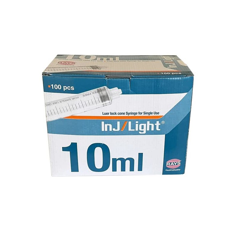 Rays 10ml syringe Luer Lock - Box of 100 Sterile