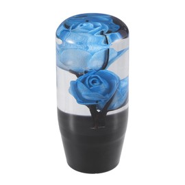 Motoforti Universal Rose Flower Car Gear Shift Knob, Manual Automatic Stick Gear Shifter Knob, 10cm, Acrylic, Blue, 1 Set