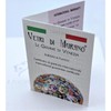 Dekorative Pillendose aus Metall mit Blumenmosaik, Murano-Design, Blau und Rosa,