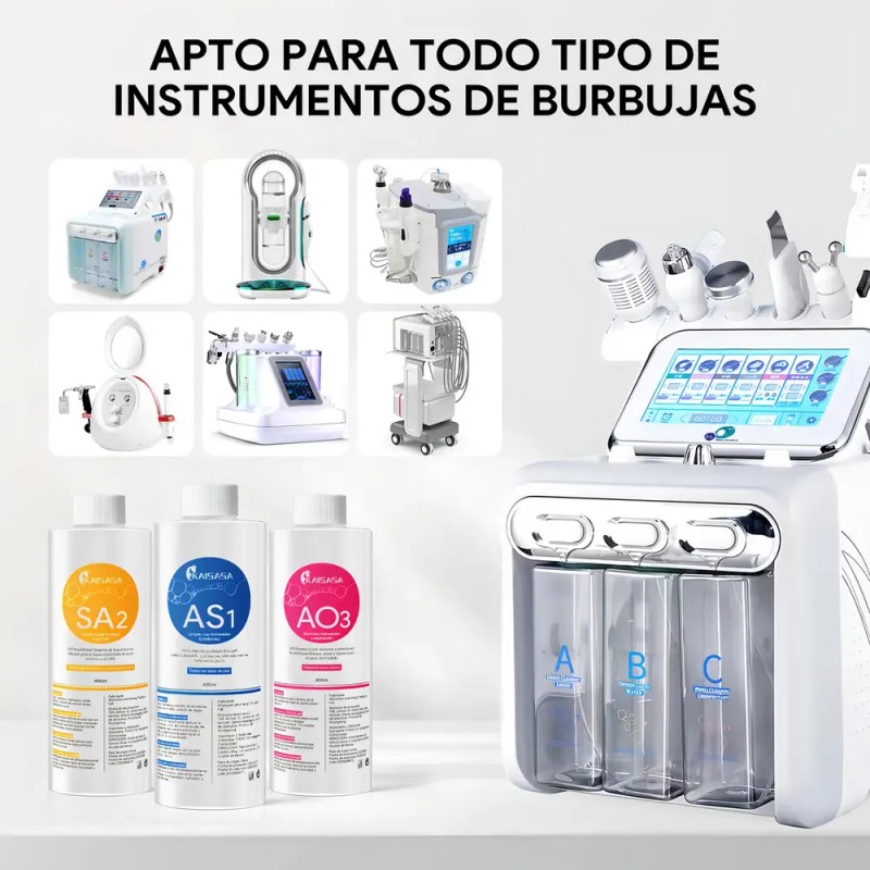 Kaisasa® Soluciones Y Kit Cuidado Facial As1 Sa2 Ao3 Hydradermabrasion