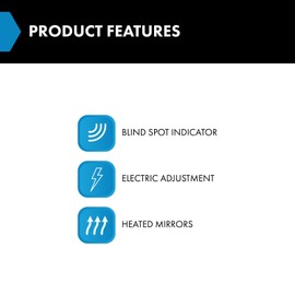 TRQ Passenger Side Mirror Assembly Power Heated Blind Spot Foldaway Paint to Match Compatible with 2019-2020 Subaru Forester