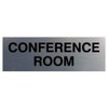 Signs ByLITA Basic Conference Room Sign (Brushed Silver) - Small