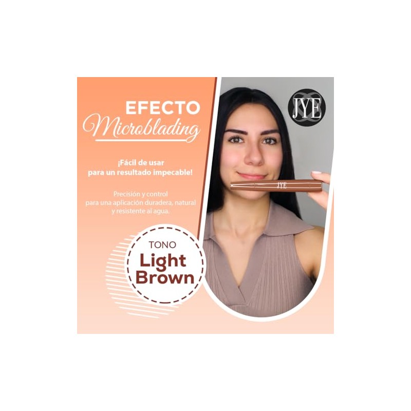 JYE Plumón para Cejas Efecto Microblading, Dibujo pelo a pelo,