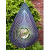 Iron Stop 7.5"/19cm Indigo Teardrop/Raindrop Crystal Wind Spinner + Hook