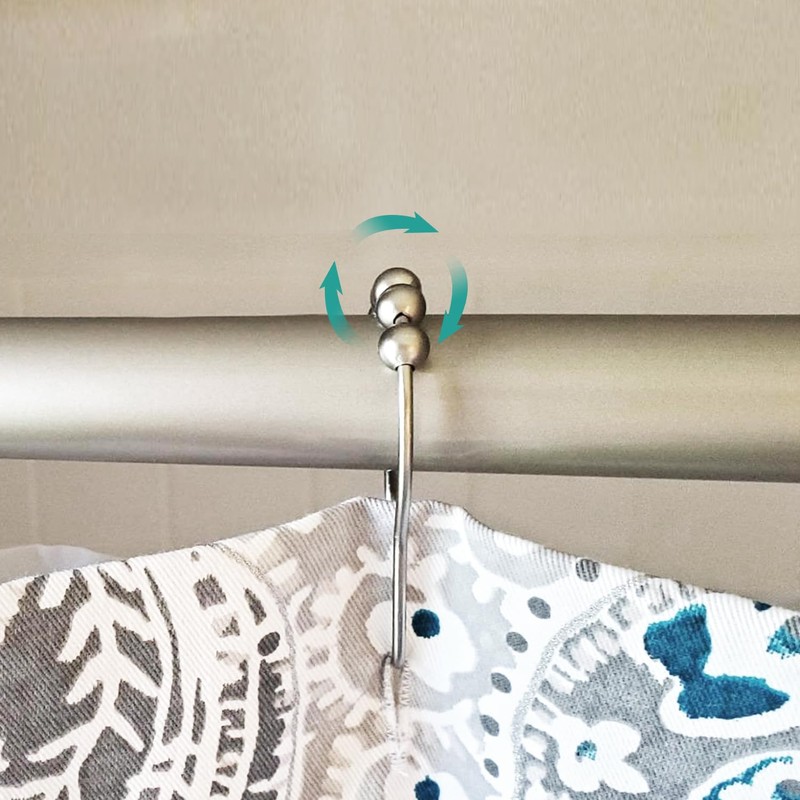 Crystal Shower Curtain Hooks Decorative Clear Bling Rings Cute Girly