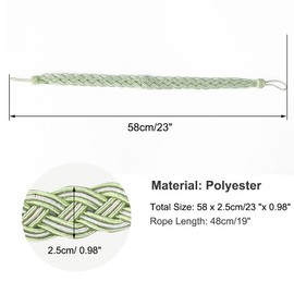 sourcing map 2 Pack Curtain Tiebacks 23 Inch Curtain Holdbacks Window Tassels Tie Backs Clips Decorative Rope Curtain Holdback Holder, Green