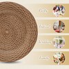 MAONAME Faux Rattan Charger Plates Set of 6, Table Chargers