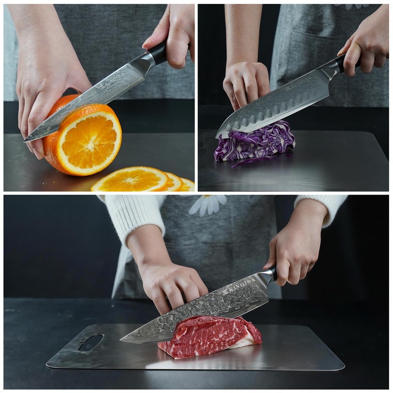KINOINA 5-Piece Damascus Knife Set - Ultra-Sharp Professional 67-Layer VG10