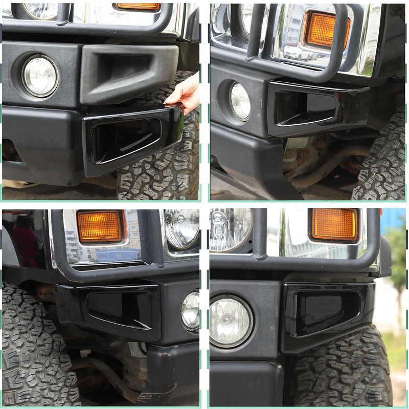 PIUGILH Front Bumper Bezel Corner Cover Compatible with 2003-2009 Hummer
