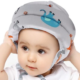 IULONEE Baby Helmet Head Guard Toddler Protective Hat Adjustable Safety Helmet Collision Avoidance Protective Caps (Grey)