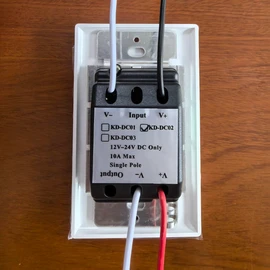 12V - 24V DC Dimmer Switch, PWM LED Slide Dimmer Switch for LED Strip Lights, Single Color, Wall Plate Included (1 Pack, White)