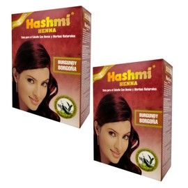 2 HENNA TINTE PARA CABELLO (BURGUNDY) HASHMI | LO MAS NATURAL | SIN MALTRATAR TU CABELLO |