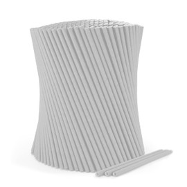 wisefood Paper Straws, Pack of 100, White Paper Drinking Straws, Diameter 8 mm x 14.5, Free from PLA/PE, Biodegradable Disposable Drinking Straws Made of Sturdy Paper