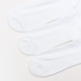 Champion CMSCY202/CMSCH202 Men's Solid Socks, Half Pile, One Point Logo, Quarter Length Socks, 3 Pairs, white, 25.0-27.0 cm