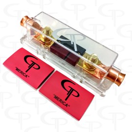 GP Audio ANL Fuse block 500 amp FUSE w/ (2) 2/0 AWG Lugs and heat shrink GP Car Audio