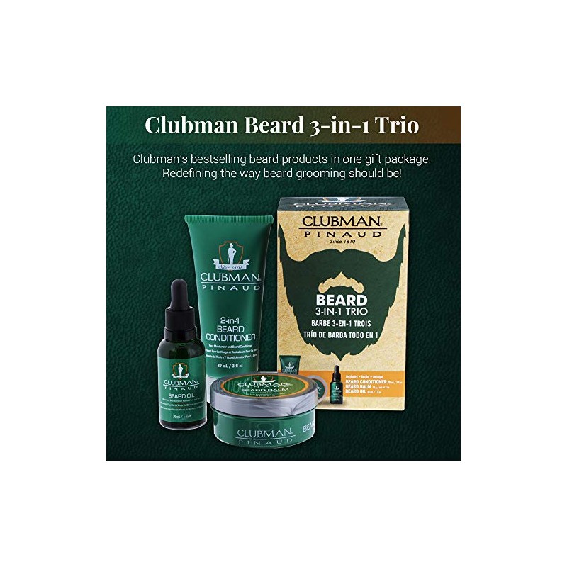 Clubman Clubman beard 3 in 1 trio - beard balm,