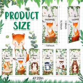 Jetec 6 Pcs 3D Anti-Collision Wall Padding for Kids Playroom 15.75 x 7.87 Inch Peel and Stick Padded Panels for Bedroom Upholstered Headboard Decor for Nursery Wall Protection (Woodland Animal)