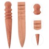 DOITOOL 2Pcs Leather Burnishing Tool Ergonomic Wooden Edge Burnisher for