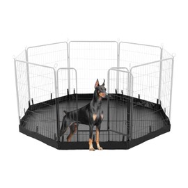 PJYuCien Dog Playpen Bottom Pad,Fits 32 Inch Width 8 Panels Regular Octagon Metal Exercise Pet Playpen,Black (Note:Playpen Not Included !!!)