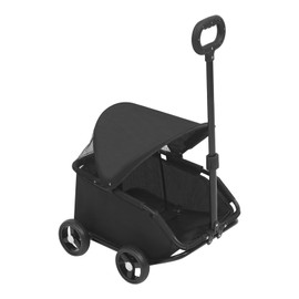 Foldable Small Dog Stroller Portable Pet Strollers with Wheels Folding Dog Cart Suitable for Pets Small Dogs Cats Up to 15.43LBS (Black)