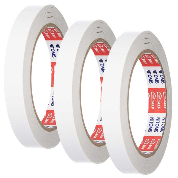 Nitoms PROSELF A9013 General Double-Sided Tape, White, Width 1.2 inches