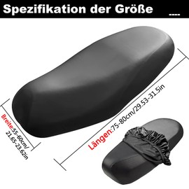 Motorcycle Seat Cover, Universal Motorcycle Seat Cover with Elastic Leather, Waterproof Seat Cover, Scooter Moped Seat Cover, Motorcycle Seat Cushion for Motorcycle, Scooter, Moped