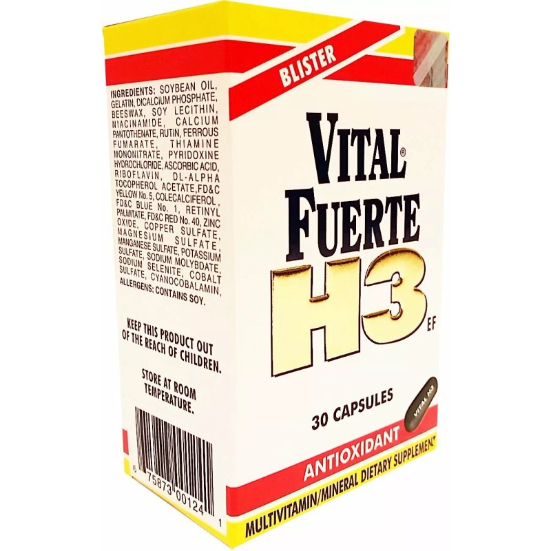 Vitamins VITAL FUERTE H3 VITAMINS & MINERALS 30 CAPSULES/ DIETARY