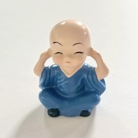 Buddha Zen Monk Hear No Evil Figurine for Home, Desk, Car, Garden Decor (NWOT)